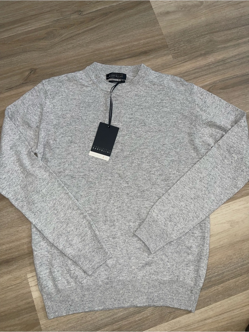 NWT Maglificio Bartolini Italian Cashmere & Merino Wool Blend Sweater - Gray